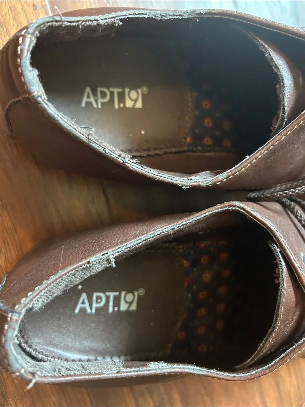 Men’s Brown Faux Leather Dress Oxford Derbies